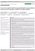 Cover page: A novel conceptual model of trauma‐informed care for patients with post‐acute sequelae of SARS‐CoV‐2 illness (PASC)