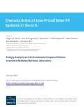 Cover page: Characteristics of low-priced solar PV systems in the U.S.