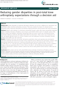Cover page: Reducing gender disparities in post-total knee arthroplasty expectations through a decision aid.