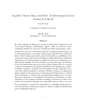 Cover page: Liquidity Creates Money and Debt: An Intertemporal Linear Trading Post Model