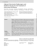 Cover page: Adjuvant Stereotactic Radiosurgery and Radiation Therapy for the Treatment of Intracranial Chordomas