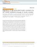 Cover page: Regulation of age-associated insulin resistance by MT1-MMP-mediated cleavage of insulin receptor