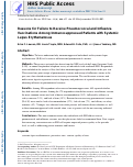 Cover page: Reasons for failure to receive pneumococcal and influenza vaccinations among immunosuppressed patients with systemic lupus erythematosus