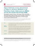 Cover page: Signs of subclinical coronary atherosclerosis in relation to risk factor distribution in the Multi-Ethnic Study of Atherosclerosis (MESA) and the Heinz Nixdorf Recall Study (HNR)