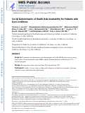 Cover page: Social Determinants of Health Data Availability for Patients with Eye Conditions