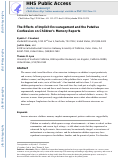 Cover page: The effects of implicit encouragement and the putative confession on children’s memory reports