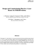 Cover page: Design and Commissioning Plan for a Laser Heater for FERMI@elettra