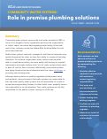 Cover page: Community Water Systems: Role in premise plumbing solutions