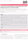 Cover page: Liver function test abnormalities in a longitudinal cohort of Thai individuals treated since acute HIV infection