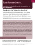 Cover page: Management of low-grade glioma: a systematic review and meta-analysis