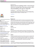 Cover page: Mathematical modeling of HIV-1 transmission risk from condomless anal intercourse in HIV-infected MSM by the type of initial ART