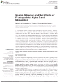 Cover page: Spatial Attention and the Effects of Frontoparietal Alpha Band Stimulation