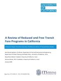 Cover page: A Review of Reduced and Free Transit Fare Programs in California