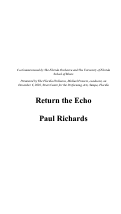 Cover page: Return the Echo