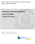 Cover page: Biofuels And Biodiversity In California: Trade-off Analysis