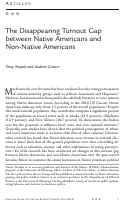 Cover page: The Disappearing Turnout Gap between Native Americans and Non-Native Americans