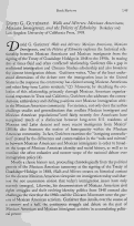 Cover page: DAVID E. GUTIERREZ. <em>Walls and Mirrors: Mexican Americans, Mexican Immigrants, and the Politics ofEthnicity</em>. Berkeley and Los Angeles: University of California Press, 1995.