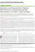 Cover page: Biometric and Psychometric Remote Monitoring and Cardiovascular Risk Biomarkers in Ischemic Heart Disease