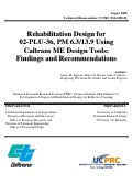 Cover page: Rehabilitation Design for 02-PLU-36, PM 6.3/13.9 Using Caltrans ME Design Tools: Findings and Recommendations