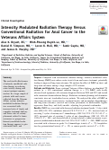 Cover page: Intensity Modulated Radiation Therapy Versus Conventional Radiation for Anal Cancer in the Veterans Affairs System.