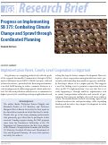 Cover page: Progress on Implementing SB 375: Combating Climate Change and Sprawl through Coordinated Planning