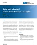 Cover page: Exploring the Equity of Market-Priced Parking in Los Angeles