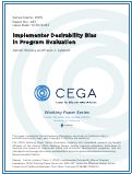 Cover page of Implementer Desirability Bias in Program Evaluation