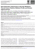 Cover page: Next-Generation Sequencing in Sporadic Medullary Thyroid Cancer Patients: Mutation Profile and Disease Aggressiveness.