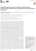 Cover page: Fungal-Bacterial Cooccurrence Patterns Differ between Arbuscular Mycorrhizal Fungi and Nonmycorrhizal Fungi across Soil Niches