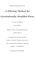 Cover page: A Filtering Method For Gravitationally Stratified Flows