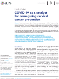 Cover page: COVID-19 as a catalyst for reimagining cervical cancer prevention