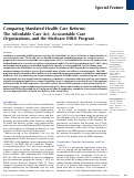 Cover page: Comparing Mandated Health Care Reforms: The Affordable Care Act, Accountable Care Organizations, and the Medicare ESRD Program