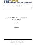 Cover page: Results of the 2010-11 Campus Travel Survey