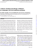 Cover page: Analysis of behavioral change techniques in community-led total sanitation programs