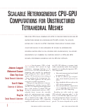 Cover page: Scalable Heterogeneous CPU-GPU Computations for Unstructured Tetrahedral Meshes
