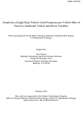 Cover page: Sensitivity of Light-Duty Vehicle Crash Frequency per Vehicle Mile of Travel to Additional Vehicle and Driver Variables: