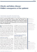 Cover page: Obesity and kidney disease: Hidden consequences of the epidemic