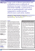 Cover page: Large-scale evidence generation and evaluation across a network of databases for type 2 diabetes mellitus (LEGEND-T2DM): a protocol for a series of multinational, real-world comparative cardiovascular effectiveness and safety studies