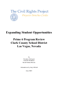 Cover page: Expanding Student Opportunities: Prime 6 Program Review, Clark County School District, Las Vegas, Nevada
