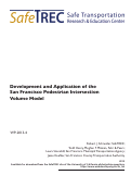 Cover page: Development and Application of the San Francisco Pedestrian Intersection Volume Model