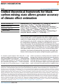 Cover page: Unified theoretical framework for black carbon mixing state allows greater accuracy of climate effect estimation