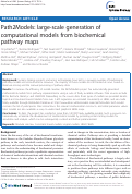 Cover page: Path2Models: large-scale generation of computational models from biochemical pathway maps