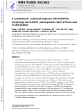 Cover page: B Lymphoblastic Leukemia/Lymphoma With Burkitt-like Morphology and IGH/MYC Rearrangement