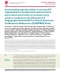 Cover page: Incremental prognostic utility of coronary CT angiography for asymptomatic patients based upon extent and severity of coronary artery calcium: results from the COronary CT Angiography EvaluatioN For Clinical Outcomes InteRnational Multicenter (CONFIRM) Study