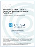 Cover page: Monitoring in Target Contracts: Theory and Experiment in Kenyan Public Transit