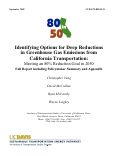 Cover page: Identifying Options for Deep Reductions in Greenhouse Gas Emissions from California Transportation: Meeting an 80% Reduction Goal in 2050