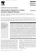 Cover page: Intussusceptive Angiogenesis in Human Metastatic Malignant Melanoma