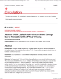 Cover page: Abstract 17659: Leaflet Calcification and Matrix Damage Due to Transcatheter Heart Valve Crimping