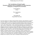 Cover page of The Contradictions of Liminal Legality: Economic Attainment and Civic Engagement of Central American Immigrants on Temporary Protected Status