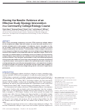 Cover page: Moving the Needle: Evidence of an Effective Study Strategy Intervention in a Community College Biology Course
